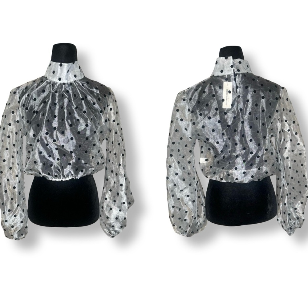 🍒Sheer Ruffled Blouse - Picture 2 of 3